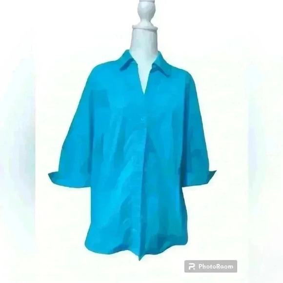 Worthington Woman Stretch Plus Button Up Shirt - Picture 1 of 3